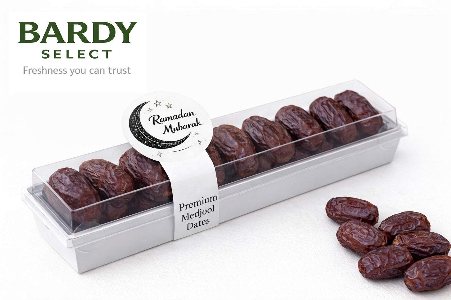 Ramadan Mubarak Premium Medjool Dates Tray